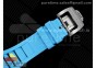 RM035 White Carbon SONIC Best Edition Skeleton Dial on Blue Rubber Strap Clone RMUL2