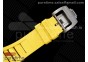 RM035 Black Carbon SONIC Best Edition Skeleton Dial on Yellow Rubber Strap Clone RMUL2