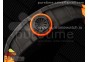 RM035 Black Carbon SONIC Best Edition Skeleton Dial on Orange Rubber Strap Clone RMUL2