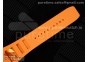 RM035 Black Carbon SONIC Best Edition Skeleton Dial on Orange Rubber Strap Clone RMUL2