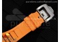 RM035 Black Carbon SONIC Best Edition Skeleton Dial on Orange Rubber Strap Clone RMUL2