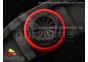 RM035 Black Carbon SONIC Best Edition Skeleton Dial on Red Rubber Strap Clone RMUL2