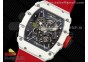 RM035 White Carbon SONIC Best Edition Skeleton Dial on Red Nylon Strap Clone RMUL2