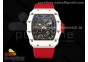 RM035 White Carbon SONIC Best Edition Skeleton Dial on Red Nylon Strap Clone RMUL2