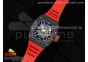 RM035-02 Real NTPT ZF 1:1 Best Edition Skeleton Dial on Red Rubber Strap NH05A V3+