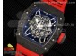 RM035-02 Real NTPT ZF 1:1 Best Edition Skeleton Dial on Red Rubber Strap NH05A V3+