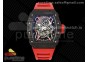 RM035-02 Real NTPT ZF 1:1 Best Edition Skeleton Dial on Red Rubber Strap NH05A V3+