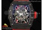 RM035-02 Real NTPT ZF 1:1 Best Edition Skeleton Dial on Red Rubber Strap NH05A V3+