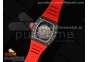 RM035-02 Real NTPT ZF 1:1 Best Edition Skeleton Dial on Red Rubber Strap NH05A V3+