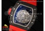 RM035-02 Real NTPT ZF 1:1 Best Edition Skeleton Dial on Red Rubber Strap NH05A V3+