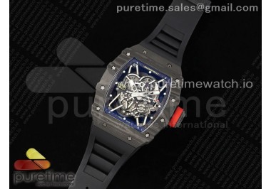 RM035-02 Real NTPT ZF 1:1 Best Edition Skeleton Dial on Black Rubber Strap NH05A V3+