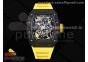 RM035-02 Real NTPT ZF 1:1 Best Edition Skeleton Dial on Yellow Rubber Strap NH05A V3+