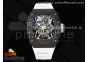 RM035-02 Real NTPT ZF 1:1 Best Edition Skeleton Dial on White Rubber Strap NH05A V3+