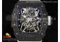 RM035-02 Real NTPT ZF 1:1 Best Edition Skeleton Dial on White Rubber Strap NH05A V3+