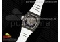 RM035-02 Real NTPT ZF 1:1 Best Edition Skeleton Dial on White Rubber Strap NH05A V3+