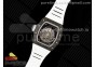 RM035-02 Real NTPT ZF 1:1 Best Edition Skeleton Dial on White Rubber Strap NH05A V3+