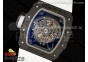 RM035-02 Real NTPT ZF 1:1 Best Edition Skeleton Dial on White Rubber Strap NH05A V3+