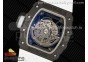 RM035-02 Real NTPT ZF 1:1 Best Edition Skeleton Dial on White Rubber Strap NH05A V3+