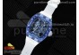 RM53-02 Blue Transparent Tourbillon RMF Best Edition Skeleton Dial on Transparent Rubber Strap