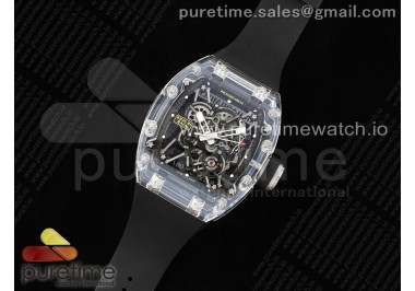 RM035 Transparent SONIC Best Edition Skeleton Dial on Black Nylon Strap Clone RMUL2