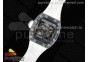 RM035 Transparent SONIC Best Edition Skeleton Blue Dial on White Nylon Strap Clone RMUL2