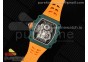 RM21-02 Tourbillon NTPT RMF Best Edition Skeleton Dial on Orange Rubber Strap