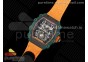 RM21-02 Tourbillon NTPT RMF Best Edition Skeleton Dial on Orange Nylon Strap