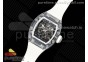 RM055 Transparent SONIC Best Edition Skeleton White Dial on White Nylon Strap Clone RMUL2