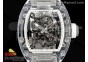 RM055 Transparent SONIC Best Edition Skeleton White Dial on White Nylon Strap Clone RMUL2