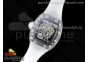 RM055 Transparent SONIC Best Edition Skeleton White Dial on Transparent Nylon Strap Clone RMUL2