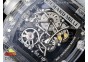 RM055 Transparent SONIC Best Edition Skeleton White Dial on Transparent Nylon Strap Clone RMUL2