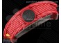 RM035 Red Carbon T+F Best Edition Skeleton Dial on Black Rubber Strap Clone RMUL2