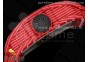 RM035 Red Carbon T+F Best Edition Skeleton Dial on Red Rubber Strap Clone RMUL2