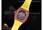 RM035 Red Carbon T+F Best Edition Skeleton Dial on Yellow Rubber Strap Clone RMUL2