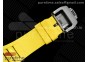 RM035 Red Carbon T+F Best Edition Skeleton Dial on Yellow Rubber Strap Clone RMUL2