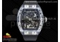 RM035 Transparent RMF Best Edition Skeleton Dial on Black Rubber Strap Clone RMUL2