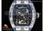 RM035 Transparent RMF Best Edition Skeleton Dial on Black Rubber Strap Clone RMUL2