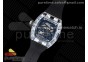 RM035 Transparent RMF Best Edition Skeleton Dial on Black Rubber Strap Clone RMUL2