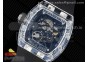 RM035 Transparent RMF Best Edition Skeleton Dial on Black Rubber Strap Clone RMUL2