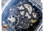 RM035 Transparent RMF Best Edition Skeleton Dial on Black Rubber Strap Clone RMUL2