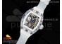 RM026 Transparent Tourbillon RM Best Edition Panda Skeleton Dial on Rubber Strap