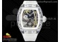 RM026 Transparent Tourbillon RM Best Edition Panda Skeleton Dial on Rubber Strap