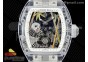 RM026 Transparent Tourbillon RM Best Edition Panda Skeleton Dial on Rubber Strap