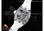 RM026 Transparent Tourbillon RM Best Edition Panda Skeleton Dial on Rubber Strap