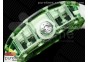 RM026 Green Transparent Tourbillon RM Best Edition Panda Skeleton Dial on Rubber Strap