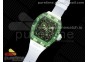 RM035 Green Transparent RMF Best Edition Skeleton Dial on Translucent Rubber Strap Clone RMUL2