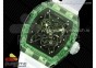 RM035 Green Transparent RMF Best Edition Skeleton Dial on Translucent Rubber Strap Clone RMUL2