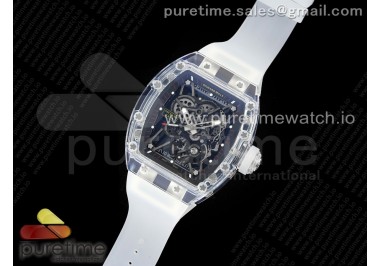 RM035 Transparent RMF Best Edition Skeleton Dial on Translucent Rubber Strap Clone RMUL2