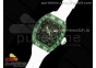 RM035 Green Transparent RMF Best Edition Skeleton Dial on White Rubber Strap Clone RMUL2