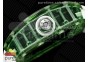 RM035 Green Transparent RMF Best Edition Skeleton Dial on White Rubber Strap Clone RMUL2